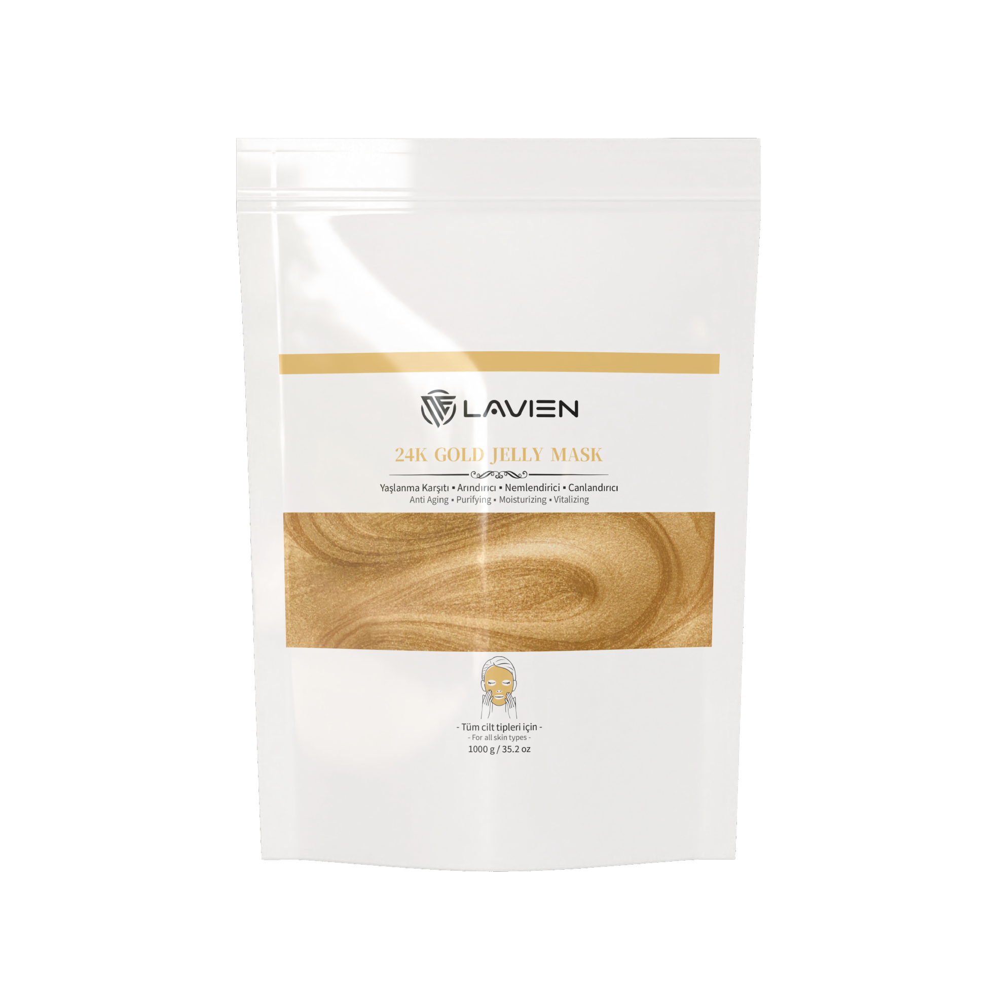 Lavien 24K Gold (Altın) Jelly Mask | Canlandırıcı & Sıkılaştırıcı Toz Maske