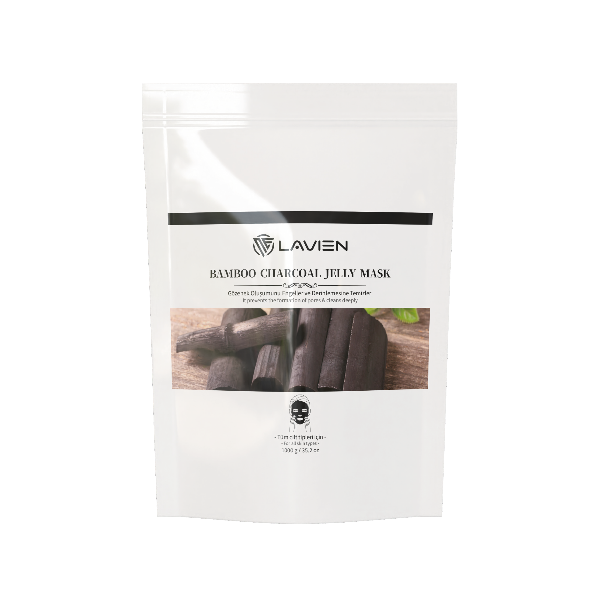 Lavien Bamboo Charcoal (Bambu Kömürü) Jelly Mask | Arındırıcı Detoks Toz Maske