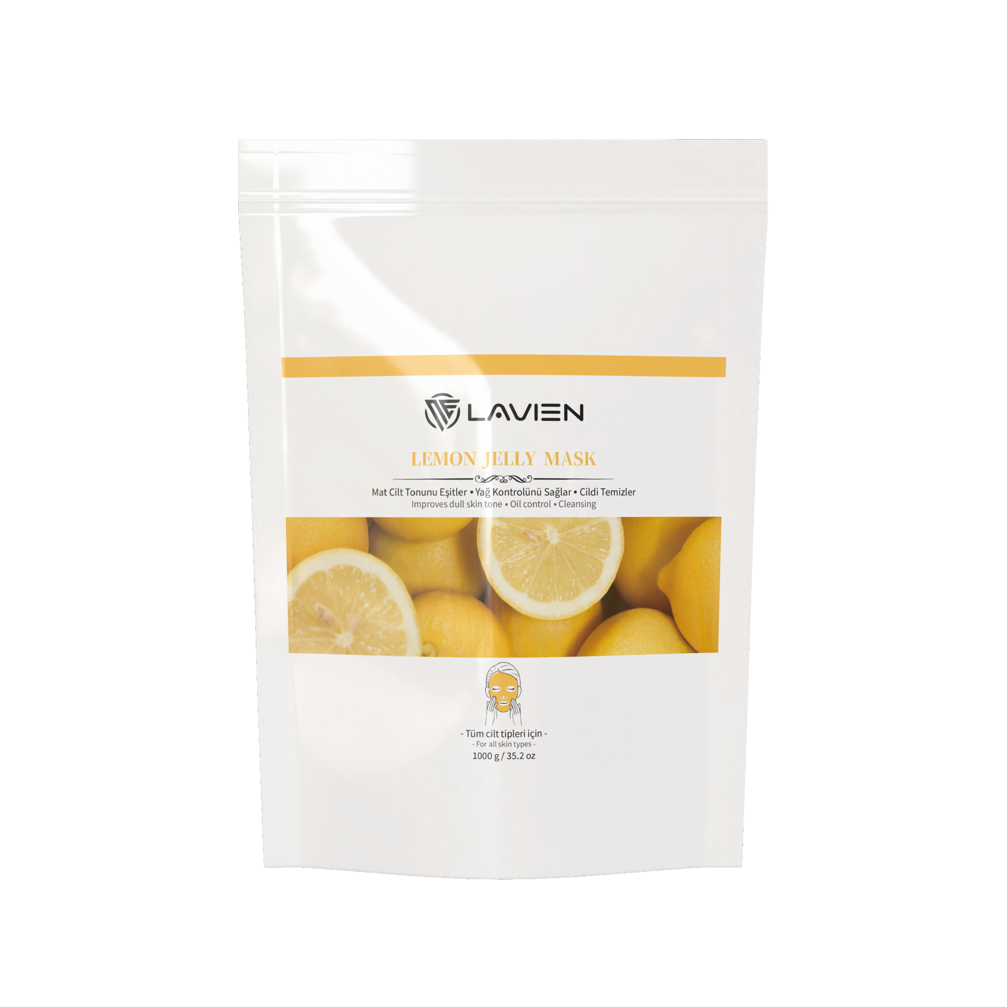 Lavien Lemon (Limon) Jelly Mask | Aydınlatıcı Soyulabilir Toz Maske